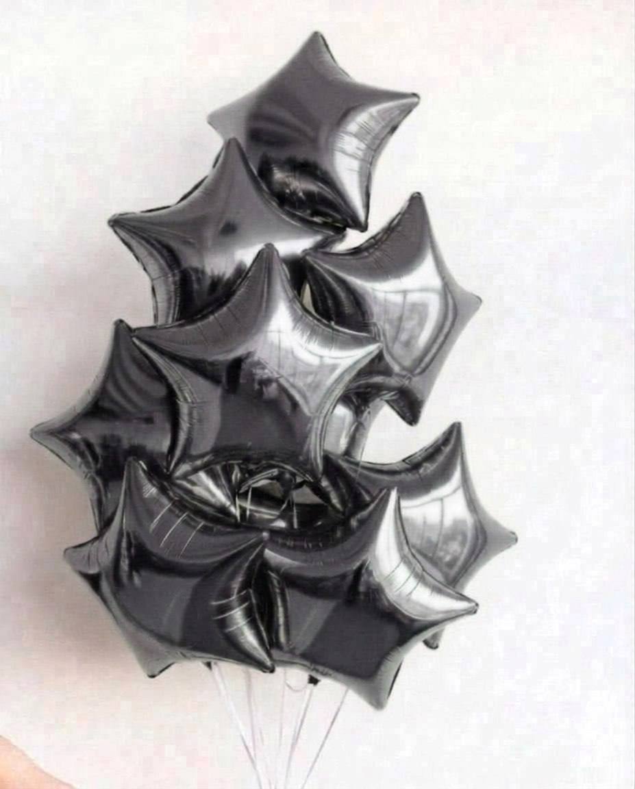 Фольгированные шары «Звезда серая»